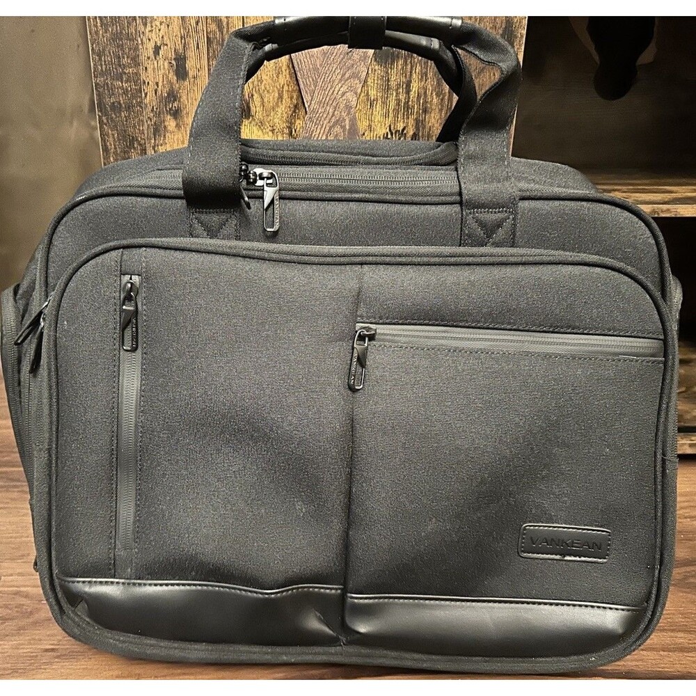 Premium Vankean Laptop Briefcase,Messenger Bag Work Wheeled Suitcase EUC